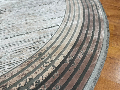 Quality Carpet Bambu Halı Yuvarlak 0839C