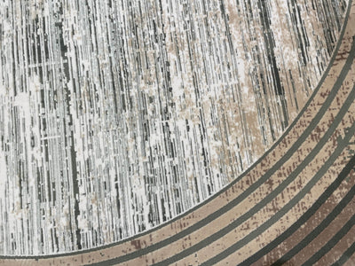 Quality Carpet Bambu Halı Yuvarlak 0839C