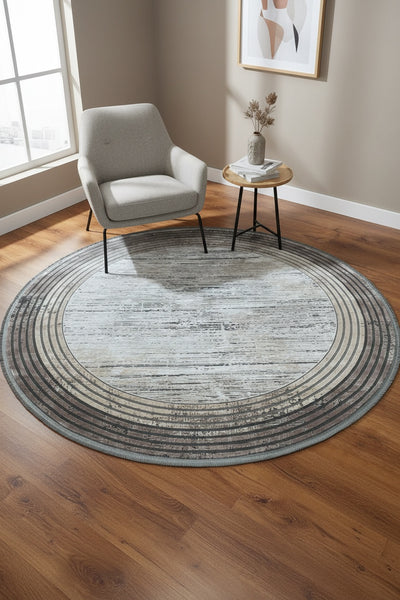 Quality Carpet Bambu Halı Yuvarlak 0839C