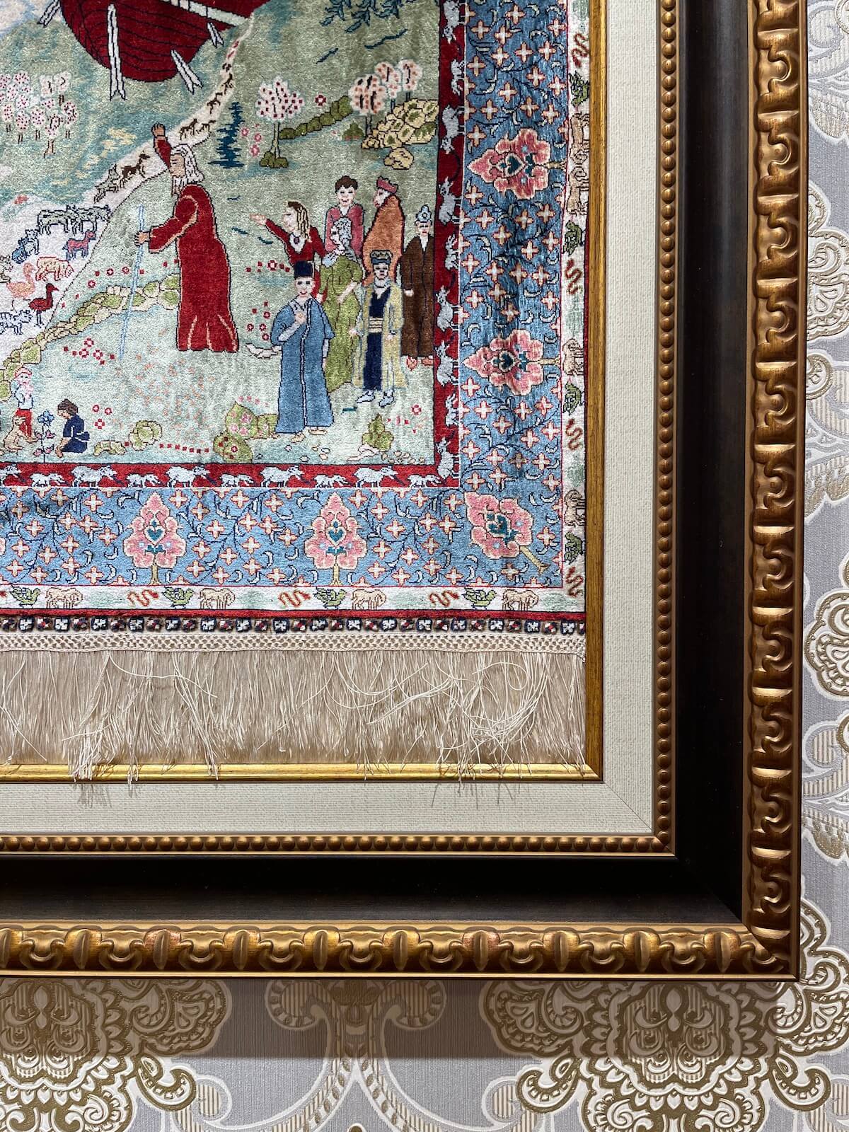 Saf İpek El Dokuma Tablo Halı