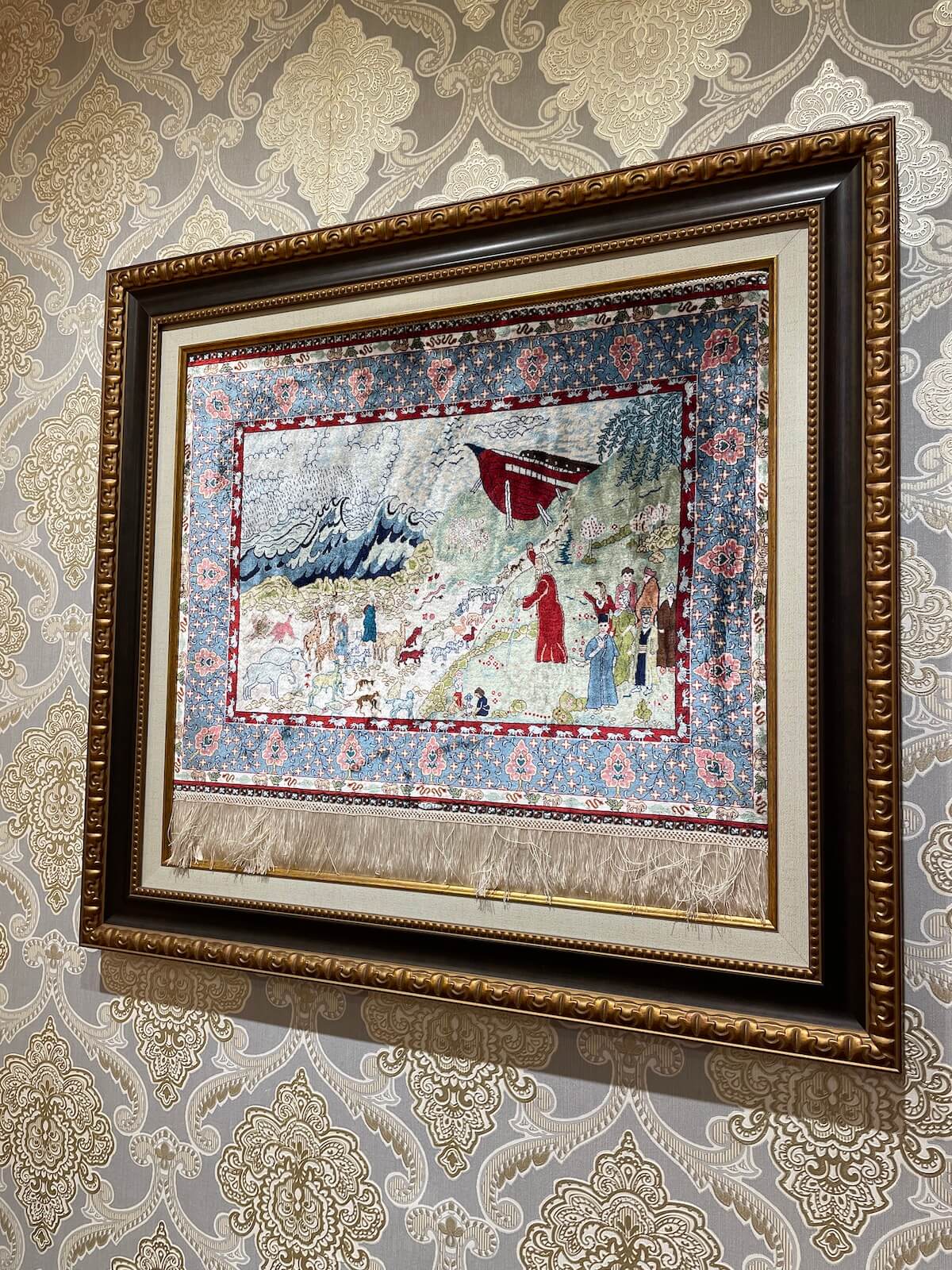 Saf İpek El Dokuma Tablo Halı