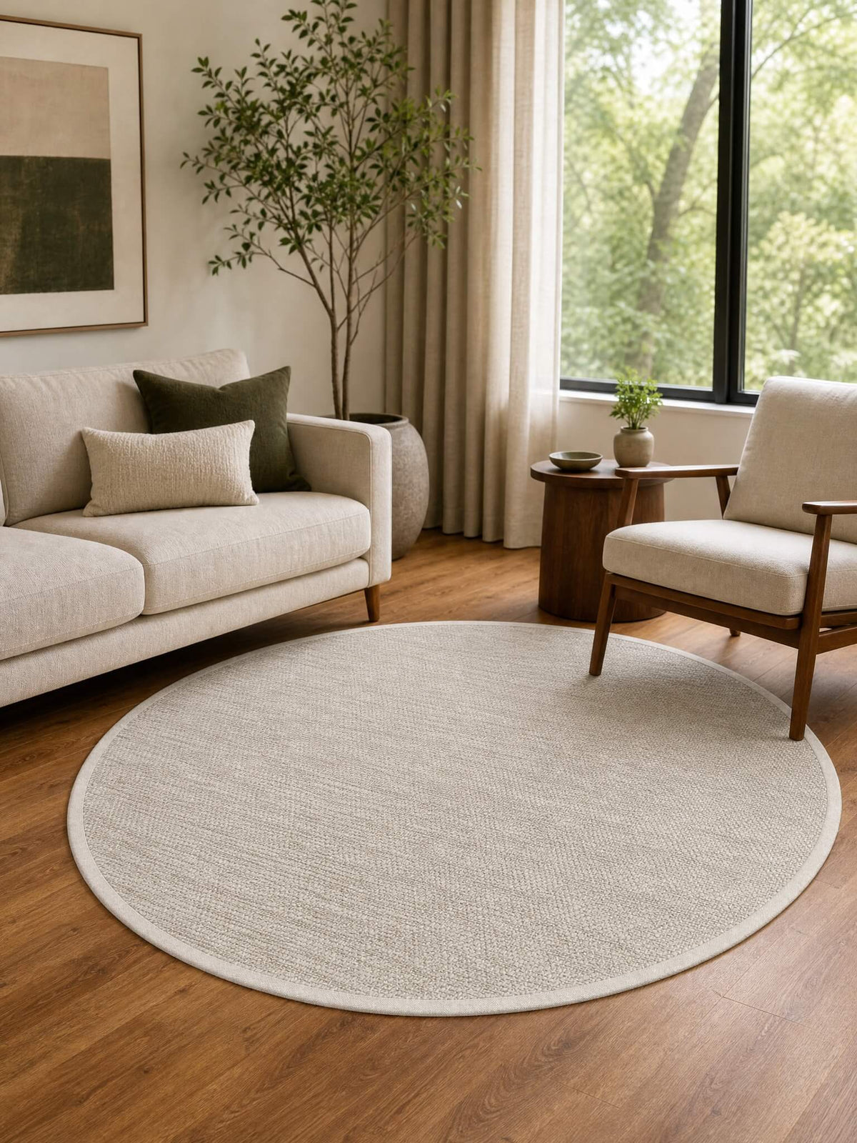 Sisal Halı Yuvarlak Bej 650