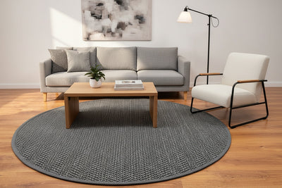 Sisal Halı Yuvarlak Antrasit 991