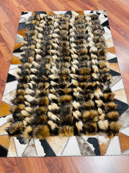 Rakun Orijinal Deri Halı