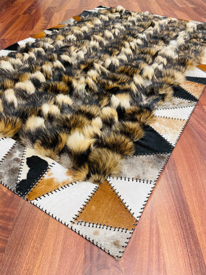 Rakun Orijinal Deri Halı