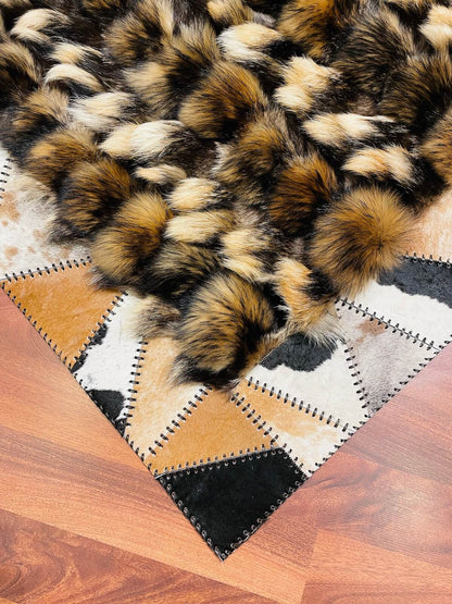 Rakun Orijinal Deri Halı