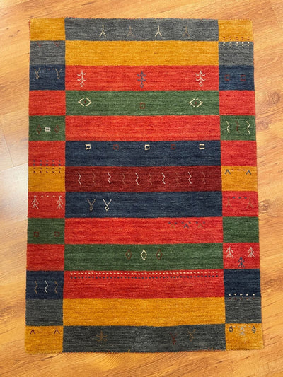 Tribal El Dokuma Rengarenk Yün Halı