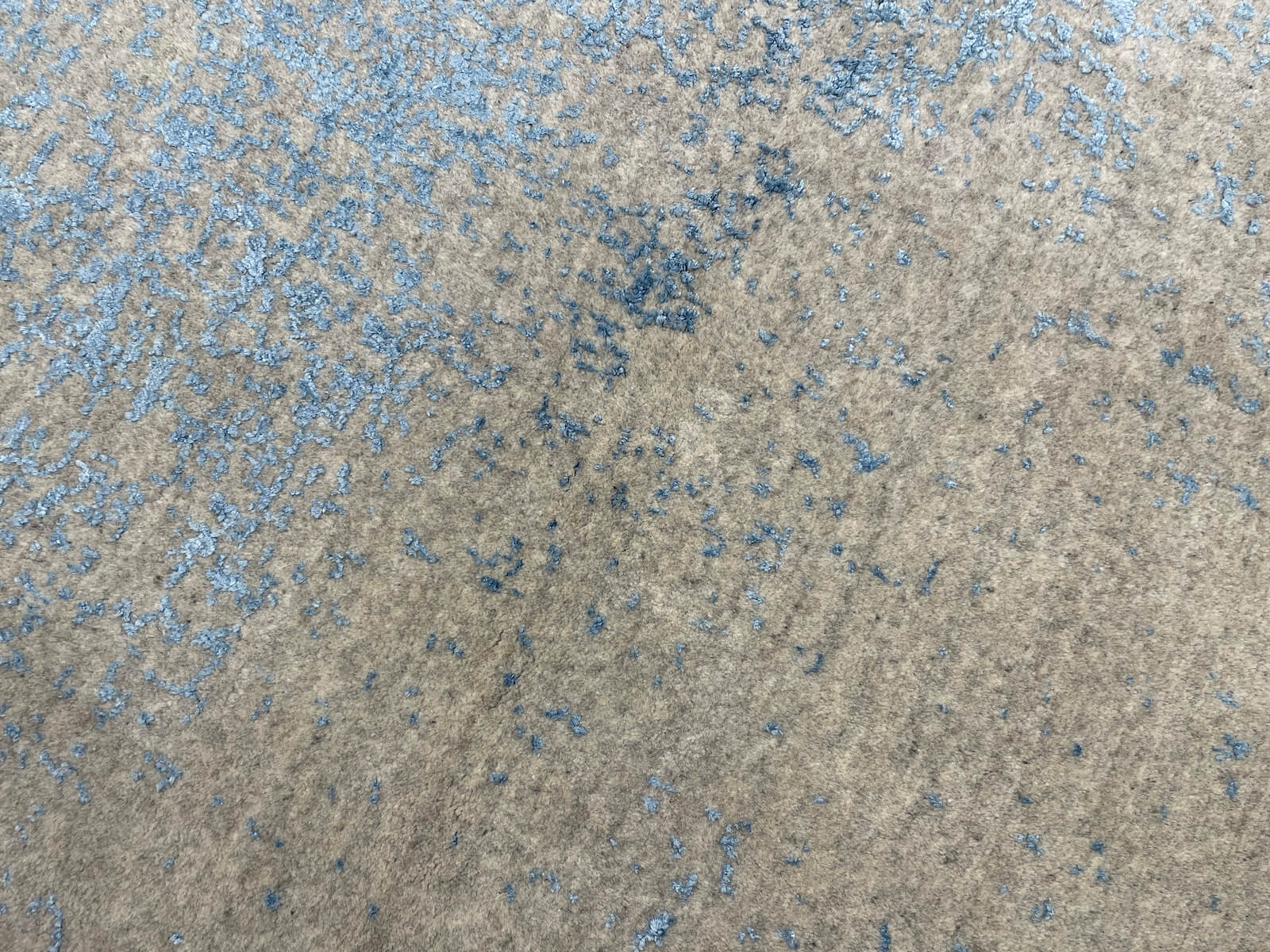 Lori El Dokuma Gri Mavi Yün Halı