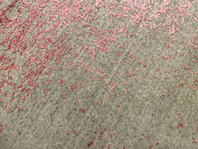 Lori El Dokuma Gri Pembe Yün Halı