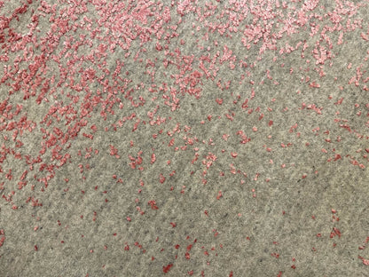 Lori El Dokuma Gri Pembe Yün Halı