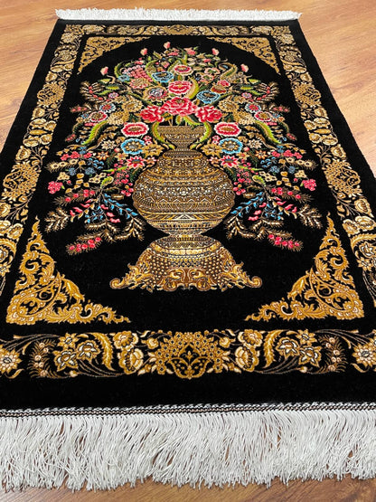 Vazo Desenli Tablo Bambu Halı